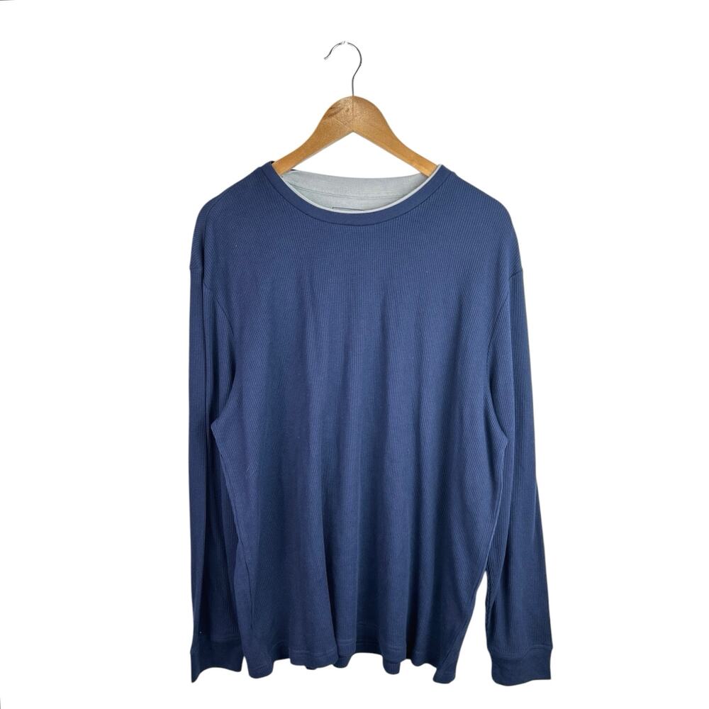 Club Room Men's Blue Knit Long Sleeve Crew Neck Sweater Sweatshirt Top Size XL